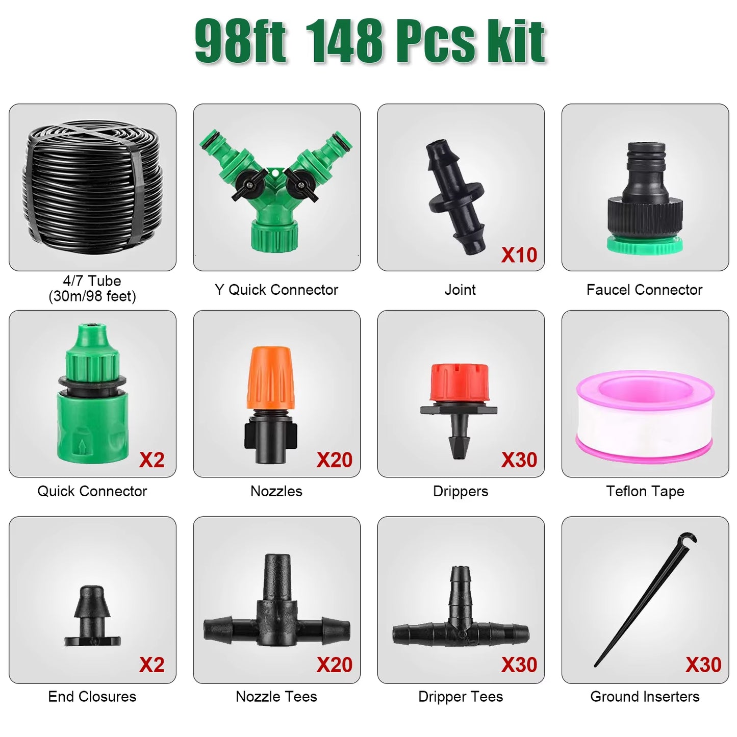 Irrigation System Garden Tools Drip Watering Kits Automatic Watering Hose with Adjustable Convenient Installtion Saveing Water