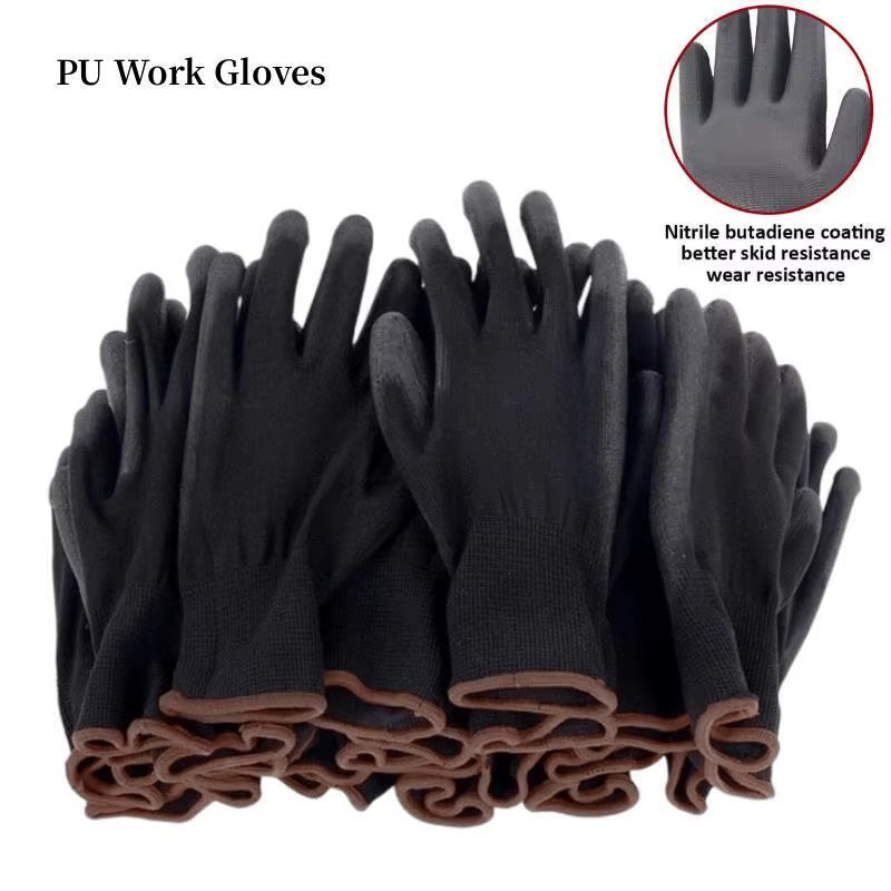 12-36 Pairs of Nitrile Safety Coated Work Gloves, PU Gloves and Palm Coated Mechanical Work Gloves, Obtained CE EN388