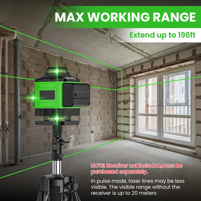 Niveau Laser 360° Vert – Autonivelant avec Trépied Pro