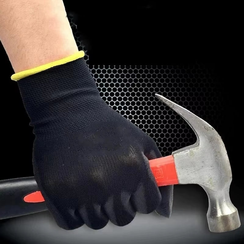 12-36 Pairs of Nitrile Safety Coated Work Gloves, PU Gloves and Palm Coated Mechanical Work Gloves, Obtained CE EN388