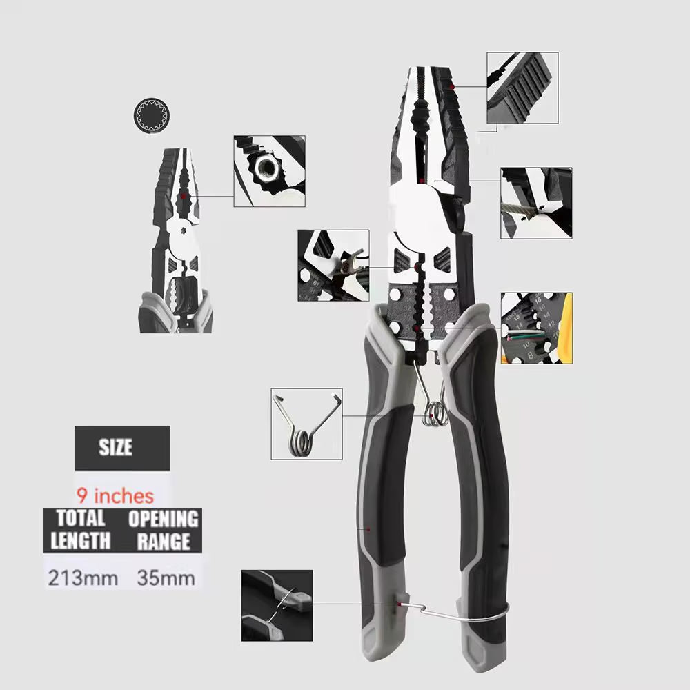 Universal Multifunctional Diagonal Pliers Needle Nose Pliers Hardware Tools Universal Wire Cutters Electrician Wire Pliers