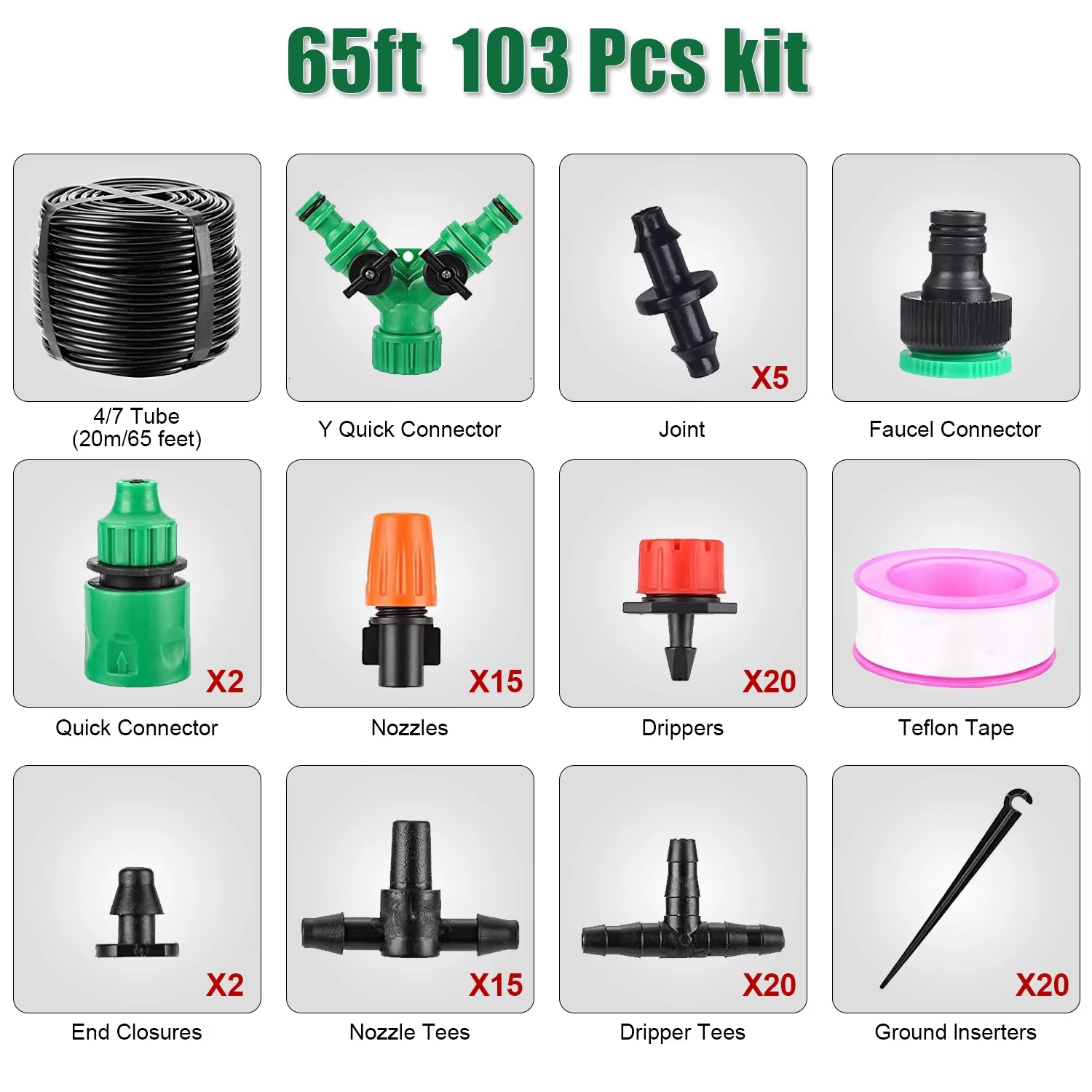 Irrigation System Garden Tools Drip Watering Kits Automatic Watering Hose with Adjustable Convenient Installtion Saveing Water